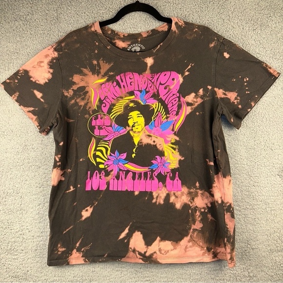Jimi Hendrix Men's Shirts Brown XL Cotton Bleached‎ The Jimi Hendrix Experience - Picture 2 of 7